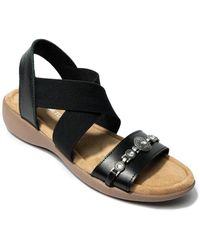 Minnetonka - Brida Embellished Leather & Elastic Sandals - Lyst