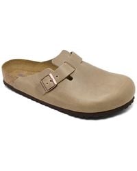 Birkenstock - Boston Soft Footbed Oiled Leather Clogs From Finish Line - Lyst