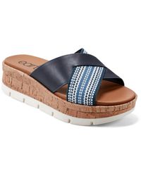 Earth - Finale Round Toe Slip-on Wedge Sandals - Lyst