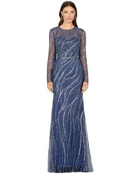 Lara - Long Sleeve Sheath Gown - Lyst