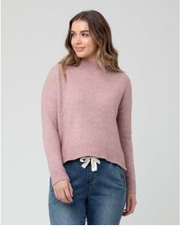Ripe Maternity - Maternity Jade Crop Nursing Knit Sweater - Lyst