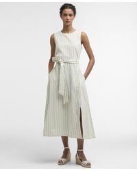 Barbour - Inez Striped Midi Dress - Lyst