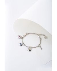Classicharms - Iris Colored Cubic Zirconia And Freshwater Pearl Charms Bracelet - Lyst