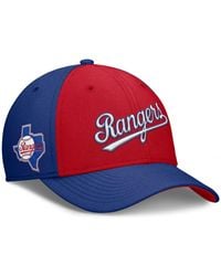 Nike - Royal/red Texas Rangers Rise Swoosh Performance Flex Hat - Lyst