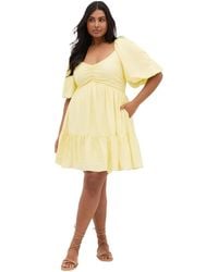 City Chic - Plus Size Mindy Babydoll Mini Dress - Lyst