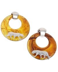 SOH - Metallic Circular Panthera Statement Earrings - Lyst