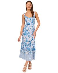Adrianna Papell - Printed Maxi Dress - Lyst