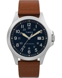 Timex - Solar Leather Strap Watch 41 Mm - Lyst
