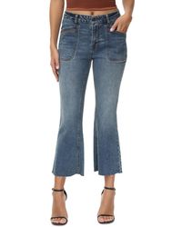 Frye - Mid-rise Cropped Boot-cut Jeans - Lyst