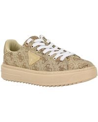 Guess - Denesa Treaded Platform Lace-up Sneakers - Lyst