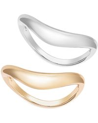 And Now This - Gold And Silver Duo Stack Ring - Lyst