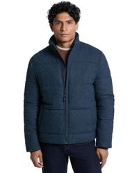 Ted Baker - Quilted Stand Collar Flannel Jacket - Lyst