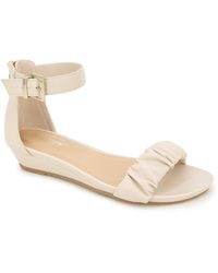 Kenneth Cole - Great Scrunch Two-piece Wedge Sandals - Lyst