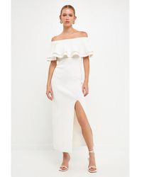 Endless Rose - Off The Shoulder Ruffle Maxi Dress - Lyst