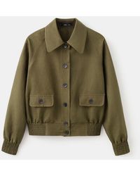 Mango - Buttons Linen-blend Jacket - Lyst