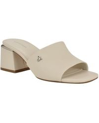 Calvin Klein - Rowena Block Heel Slip-on Sandals - Lyst