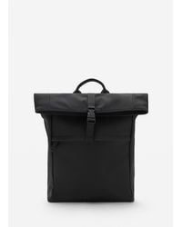 Mango - Flap Closure Rubberized Backpack - Lyst