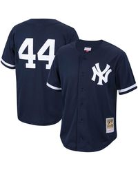 Mitchell & Ness - reggie Jackson New York Yankees Cooperstown Collection Mesh Batting Practice Jersey - Lyst