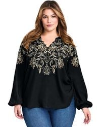 Avenue - Plus Size Temptation V-neck Shirt - Lyst
