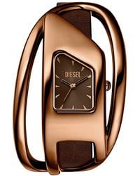 DIESEL - Wrap-d Quartz Three-hand Leather Watch - Lyst