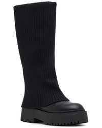 Madden Girl - Dilemma Fold-over Knit Lug-sole Tall Boots - Lyst