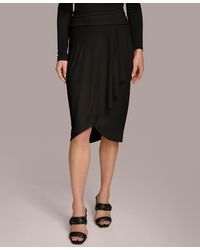 Donna Karan - Faux Wrap Skirt - Lyst