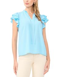 SAM & JESS - V-neck Ruffle Top - Lyst