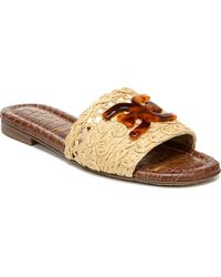 sam edelman glenda raffia slide sandal