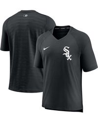 Nike Cotton V-neck T-shirt in Black for 