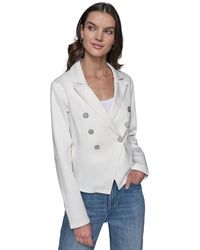 Karl Lagerfeld - Double-breasted Denim Jacket - Lyst