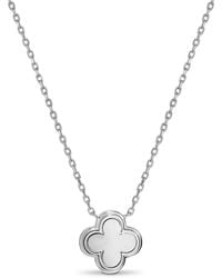 DEVATA - Contour-lined Clover Necklace - Lyst