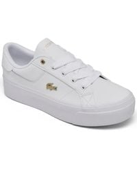 Lacoste - Ziane Logo Leather Casual Sneakers From Finish Line - Lyst