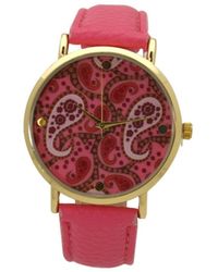Olivia Pratt - Paisley Face Leather Strap Watch - Lyst
