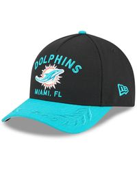 KTZ - Black/aqua Miami Dolphins 2025 Nfl Draft 9forty A-frame M-crown Adjustable Hat - Lyst