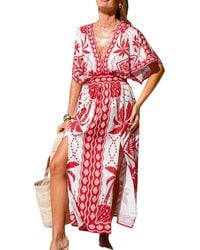 CUPSHE - Sahara Soul Ornate Maxi Beach Dress - Lyst