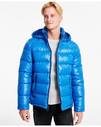 Guess - Hooded Puffer Coat - Lyst