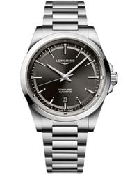 Longines - Swiss Automatic Conquest Stainless Steel Bracelet Watch 41mm - Lyst