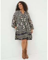 FatFace - Plus Size Amy Mosaic Leaf Tunic Dress - Lyst