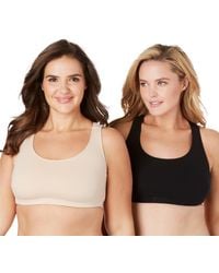 Comfort Choice - Plus Size Wireless Sport Bra 2-pack - Lyst