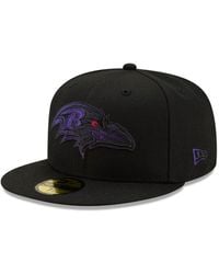 New Era Baltimore Ravens Breast Cancer Awareness On-Field 59FIFTY Fitted  Performance Hat - Black