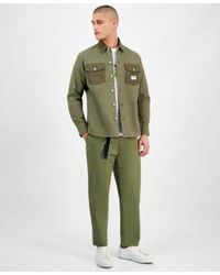 BOSS - Hugo By Ebrido Relaxed Fit Long Sleeve Button Front Shirt Jacket Logo Graphic T Shirt Geiko Tapered Fit Pants - Lyst