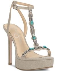 Jessica Simpson - Saigee Embellished Platform Dress Sandals - Lyst