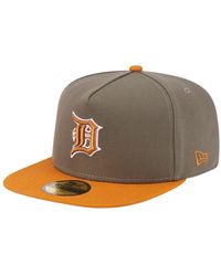 KTZ - Olive/orange Detroit Tigers Two-tone Color Pack A-frame 59fifty Fitted Hat - Lyst