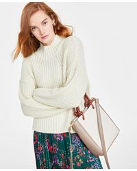 On 34th - Mock Neck Drop-shoulder Lurex Sweater - Lyst