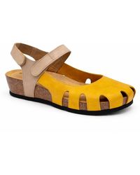 Plakton - Full Grain Suede Leather Closed-toe Sandal Amy 2v - Lyst
