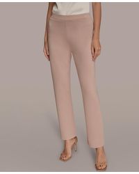 Donna Karan - Mid Rise Knit Straight Ankle Sweater Pants - Lyst