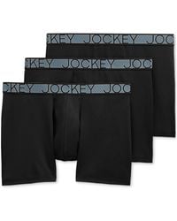 Jockey Synthetic 3pk. Logo Boxer Briefs in Blue for Men | Lyst