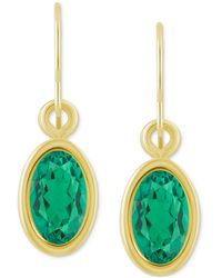 Macy's - Oval Gemstone Drop Earrings - Lyst