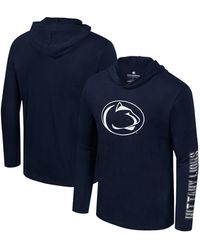 Colosseum Athletics - Penn State Nittany Lions Color Pop Active Blend 2-hit Long Sleeve Hooded T-shirt - Lyst