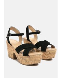 Rag & Co - Ulla High Heeled Block Sandal - Lyst